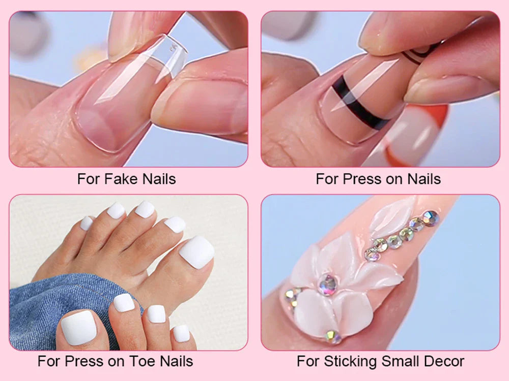 Makartt Nail Gel Glue for Press On Nails Soft Acrylic Gel Nail Tips Fake Nails,Super Strong Glue Easy to Control No Lamp Needed