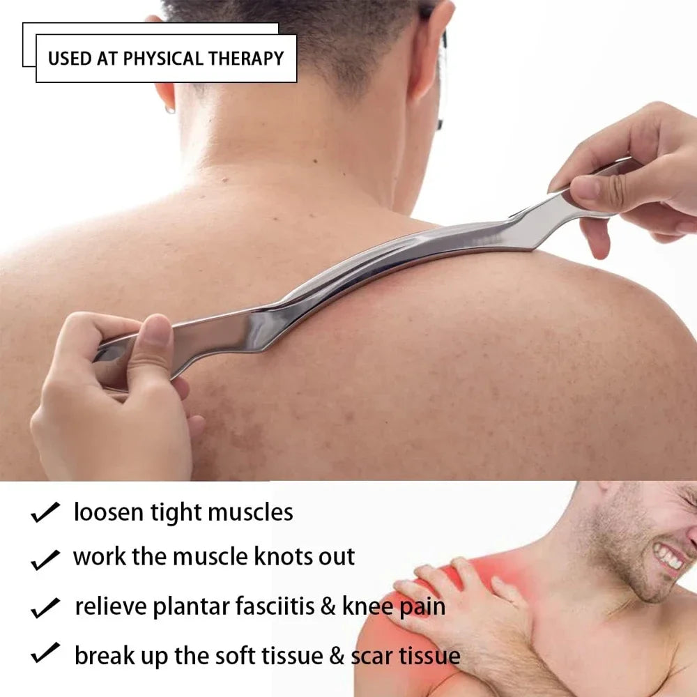 1Pcs Stainless Steel Gua Sha Scraper Physical Therapy Fascia Knife Myofascial Release IASTM Tools Physiotherapy Knife