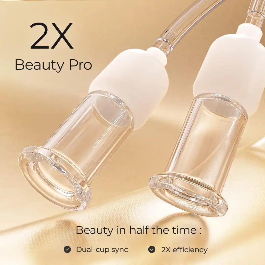 Scraping Massager 6Pcs Facial Cupping Therapy Set Glass Electric Vacuum Cupping 3 in 1 Gua Sha Facial Tools Puffiness Reduction