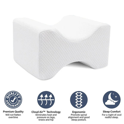 Memory Foam Knee Pillow Back Support Align Spine Pregnancy Body Pillows for Side Sleepers for Orthopedic Sciatica Back Leg Hip