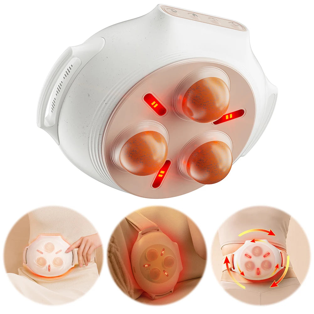 Bian Stone Tummy Kneading Instrument 3 Level Wearable Cellulite Massager Body Sculpting Machine for Indigestion Gas Constipation