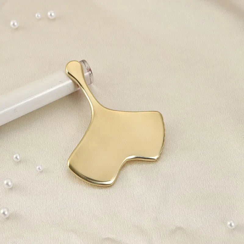Pure Copper Brass Gua Sha Board Facial Massage Tool Guasha Board for Acupuncture Scraping Massager Tools