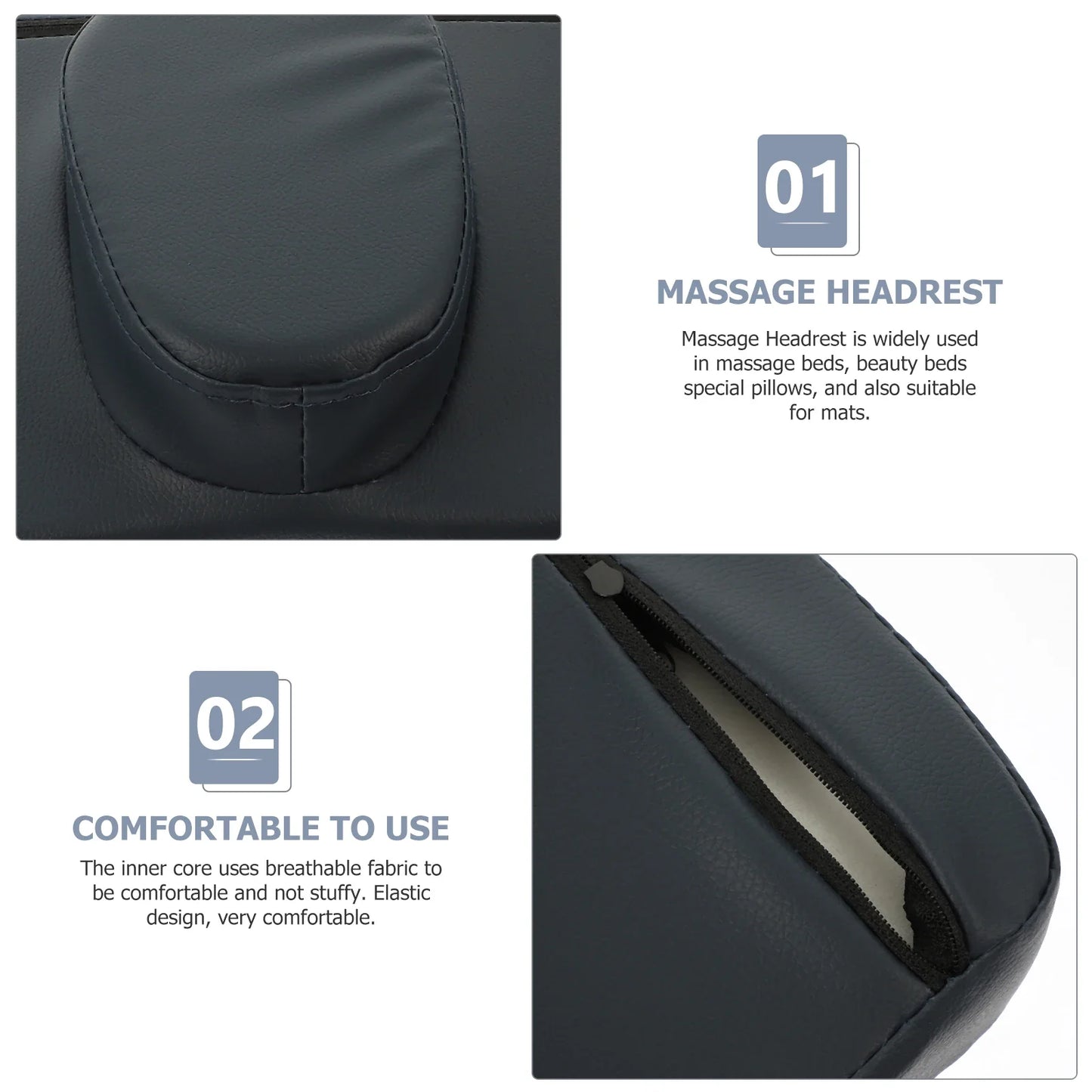 Massage Headrest For Bed Pu Pvc Pillow Rest Comfortable Design Massage Tools Accessories Spa Pillow Ergonomic Neck