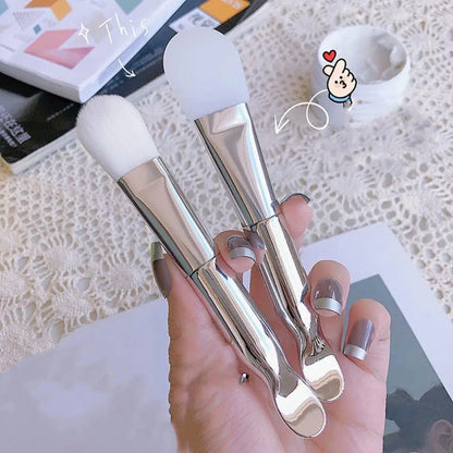 1Double-ended Silicone Face Mask Brush Daub Type Mud Film Special Brush Beauty Makeup Tool Foundation Applicator Concealer Brush