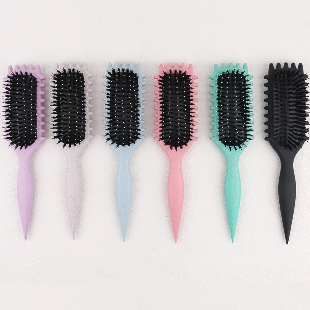 Salon Styling Curly Hair Styling Brush Curl Hair Brush for Combing and Shaping Men's and Women's Curls Reduce Pulling Tools