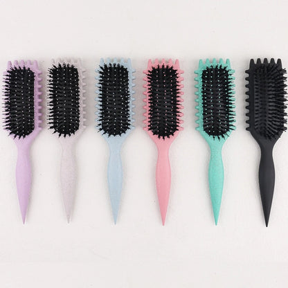 Salon Styling Curly Hair Styling Brush Curl Hair Brush for Combing and Shaping Men's and Women's Curls Reduce Pulling Tools