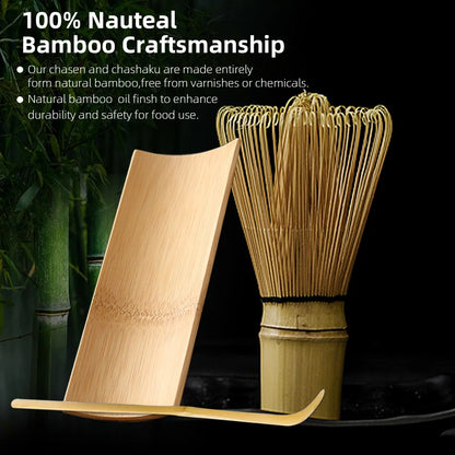 9PCS Japanese Matcha Set - Ceramic Bowl Bamboo Whisk Teaspoon Tea Strainer And Essential Tea Making Tools & Accessories
