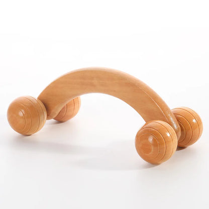 Wooden Massage Roller Therapy Body Massager Foot Face Shoulder Neck Hand Push Roller Massager Body Soothing Massage Tool