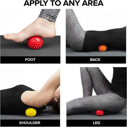 1Pcs BOTQTOW Spiky Massage Ball,Physical Therapy Massage Balls,Hard Lacrosse Ball & Spiky Massage Ball for Myofascial Release