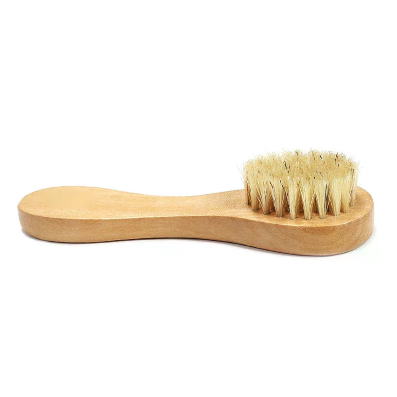 1pc Natural Face Brush Bristles Exfoliating Face Brushes Wooden Woman Man Skin Care Dry Body Brush Massager Scrubber Tools