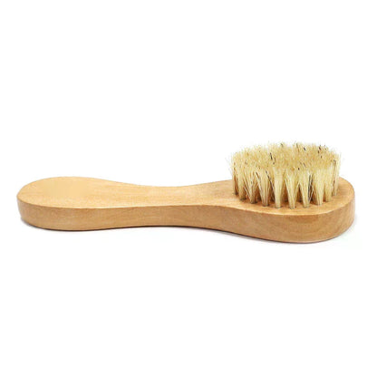 1pc Natural Face Brush Bristles Exfoliating Face Brushes Wooden Woman Man Skin Care Dry Body Brush Massager Scrubber Tools