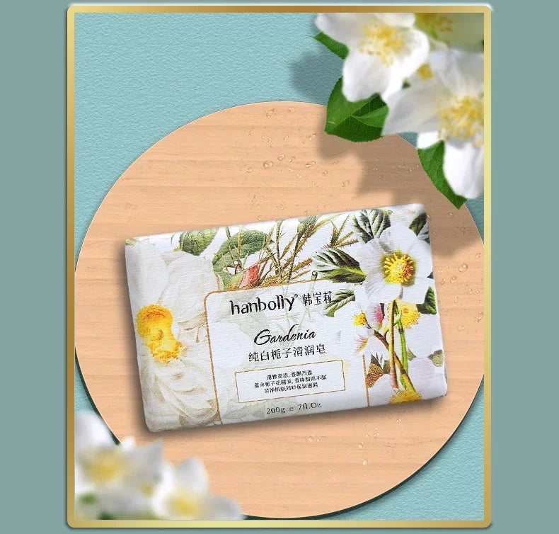 Hanbolly Flower Perfume Soap 200g Fragrance Bathing Hand Wash Perfume Soap with Essential Oil and Flower Smell