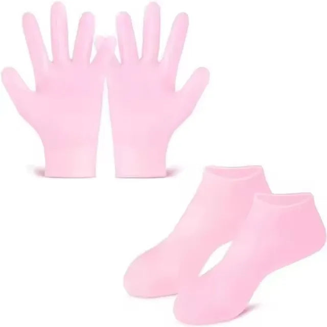 Spa Silicone Socks Gloves Moisturizing Gel Sock Exfoliating Preventing Dryness Cracked Dead Skin Remove Protector Foot Hand Care