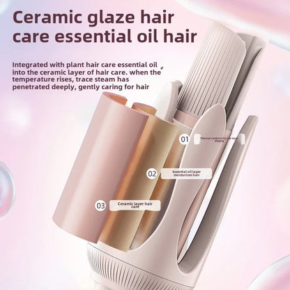 Advanced Hair Curling Iron New Hair Curler with LED Display Anti-Tangle & Auto-Off Protable Curling Wand for Home and Travel Use