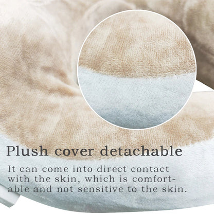 Portable U-shaped Neck Massager Electric Neck and Shoulder Vibration Massage Single Button Operation Suitable for Travel Work