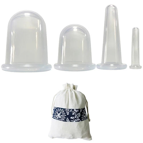 2/4/7Pcs Set Silicone Anti Cellulite Cup Vacuum Massage suction Cups Body Pain Relief Roller Manual Suction Cups Cupping Therapy