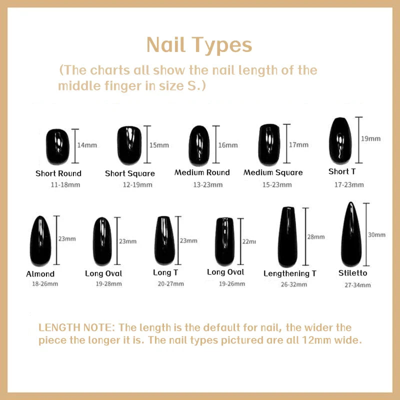 10PCS Handmade Press on Nails Reusable Adhesive False Nails Fake Nails Wearwable Manicure Art Finger Tips Decoration Fashionista