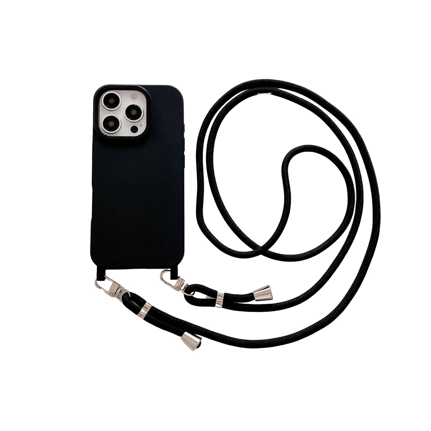 Lanyard with Adjustable Cord Rope Strap Case For iPhone 15 16 Pro Max 14 13 12 11 7 8 Plus X XS XR Soft Silicone Phone Cover