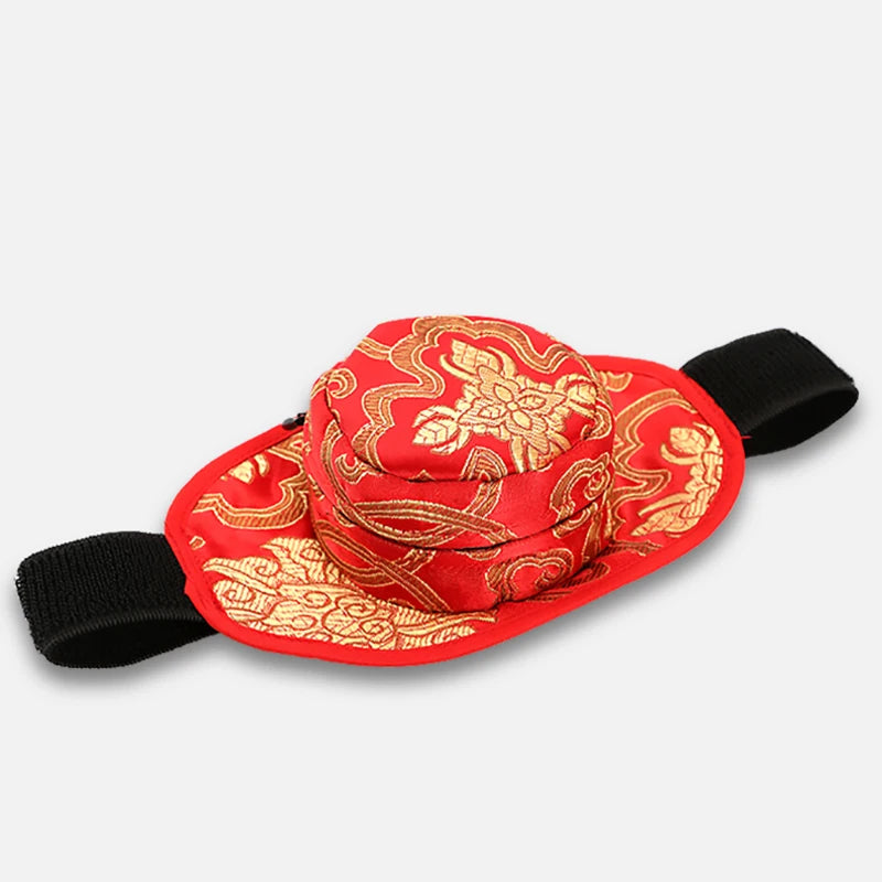 Red Embroidery Moxibustion Bag Moxa Burner Acupuncture Heating Therapy Warm Uterus Chinese medicines Massage Gun Body Massager