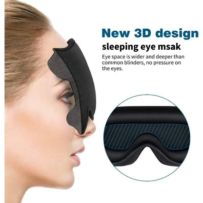Sleep mask,3D Deep Contoured Eye Covers for Sleeping, 99% Block Out ,Silky Touch with Soft Foam, Comfortable, Breathable