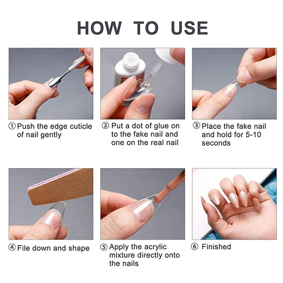 150/160pcs Short Square Fake False Nails Tips Soft Gel Press On Nail Artificial French y2k Nail Supplies for Women Manicure Tool