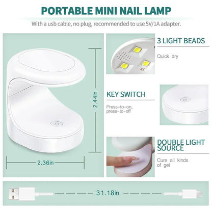 Nailpop Nail Tips and Glue Gel Nail Kit Fast Nail Extension Set with Soft Gel UV Lamp 600Pcs Semi Matte Nails and Files Tools
