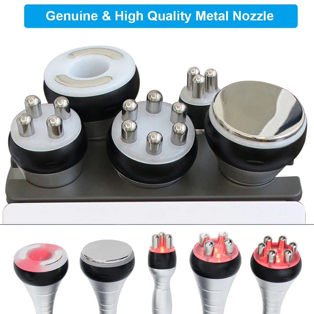 6 In 1 40K Ultrasonic Cavitation Machine Vacuum Body Slimming Massage Weight Loss Skin Tightening Lifting Beauty Device
