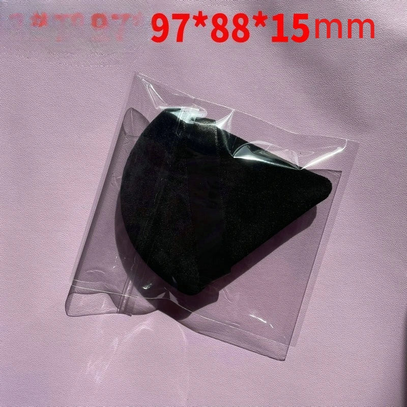 3-in-1 Black Velvet Powder Puff-Triangle Makeup Sponge for Liquid/Cream/Powder Blending,Non-Latex Soft Blender with Portable