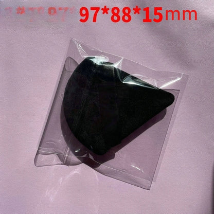3-in-1 Black Velvet Powder Puff-Triangle Makeup Sponge for Liquid/Cream/Powder Blending,Non-Latex Soft Blender with Portable