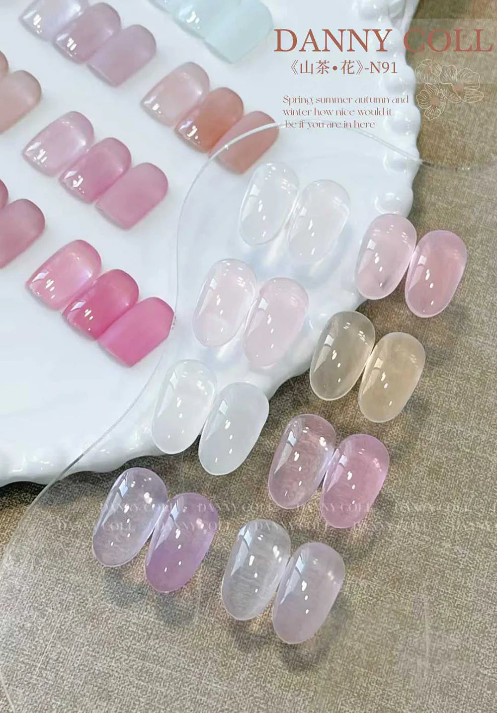 31pcs Tanslucent Jelly Nude Gel Nail Polish Set With Color Display Colorful Varnish Semi Permanent UV LED Nail Art Manicure Gel