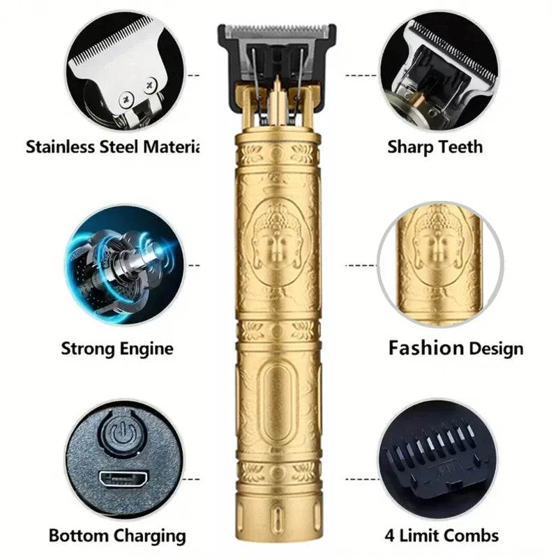 Men Hair Trimmer Cordless Electric Hair Cutting Machine Portable Shaver Barber USB Fast Charging Hair Clipper For Hairdresse