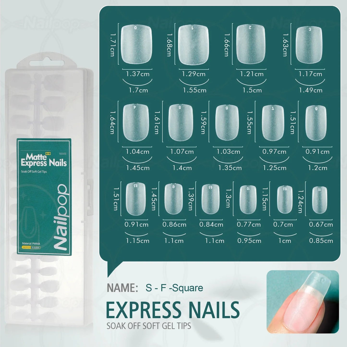 NAILPOP 240pcs Matte Fake Nails NO Polishing Press on False Nails Medium Short Design High Matt Soft Gel Nail Tips for Extension