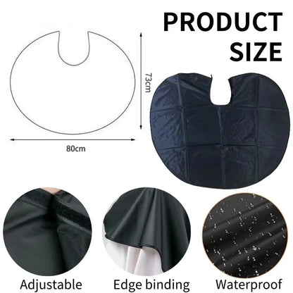 Waterproof Hairdressing Cape Adjustable Barber Salon Cutting Cape Professional Short Style Hair Dye Cape for Coloring & Bleach