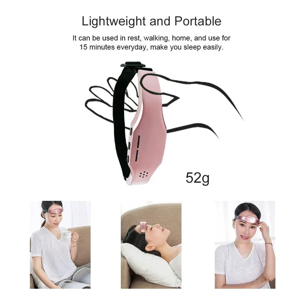 Electric Head Massager Relax Headache Eliminator Aid Therapy Sleeping Device Sleep Monitor Migraine Relief Hypnotic Apparatus
