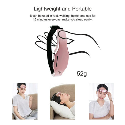 Electric Head Massager Relax Headache Eliminator Aid Therapy Sleeping Device Sleep Monitor Migraine Relief Hypnotic Apparatus