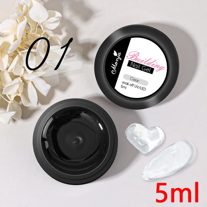 5ML Solid Gel For False Nails Bubble-free Transparent Solid Strong Glue Stick Nails Tips/Gems Long-lasting Solid Nail Patch Gel
