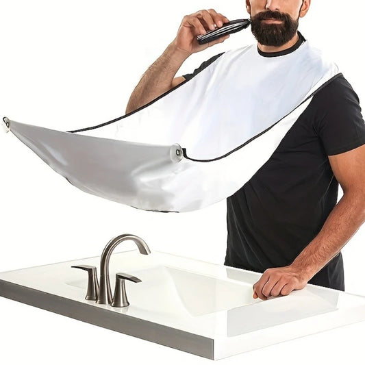 Beard Bib Apron, Beard Bib Hair Catcher for Shaving, Non-Stick Beard Shave Cape with Suction Cups, Grooming Accessories for Men