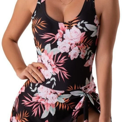 Swimsuit Women, One-piece Skirt Sexy Slim Print One-piece Swimsuit Women
