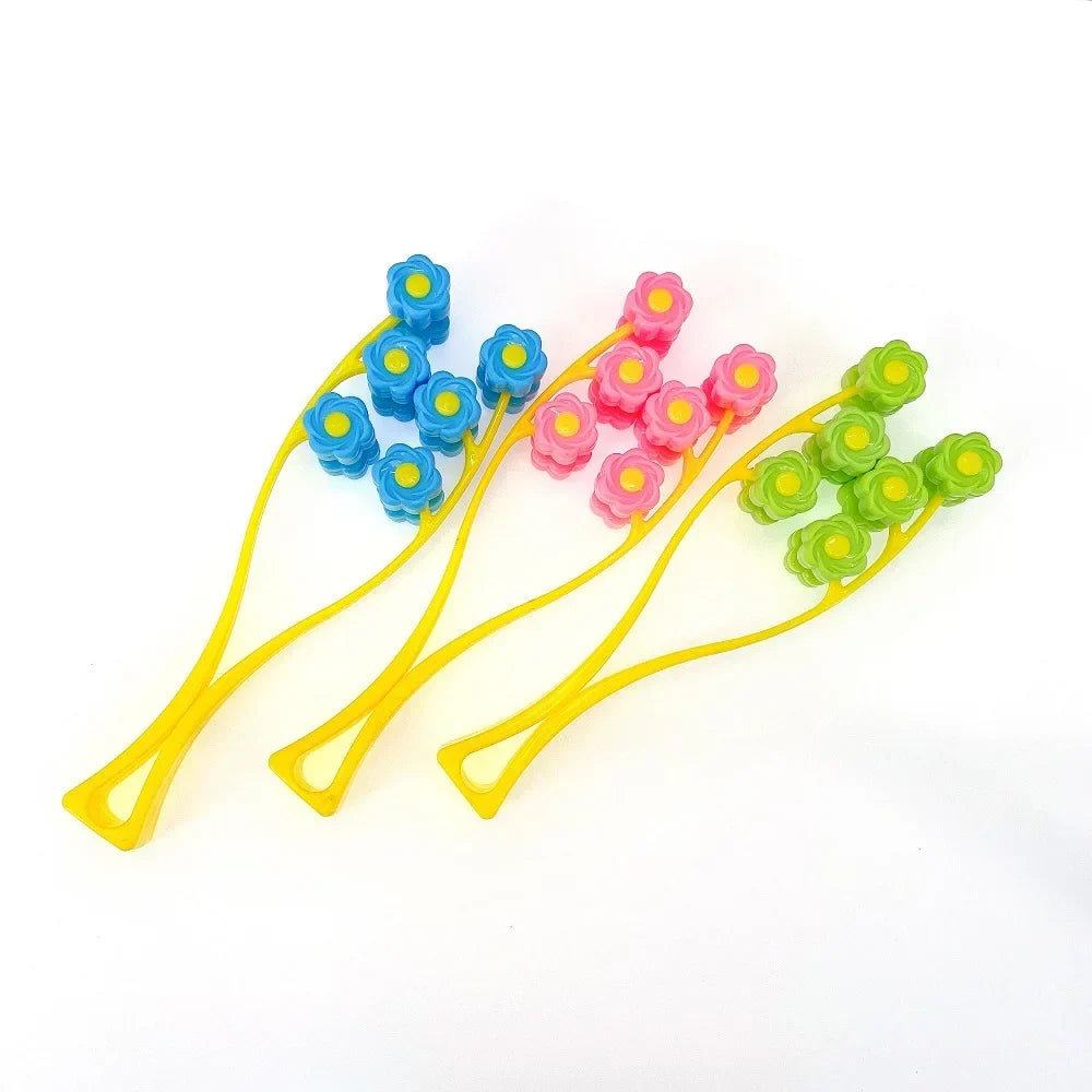 New Facial Massager Roller Portable Flower Shape Anti Wrinkle Face-Lift Slimming Face Relaxation Beauty Tools Finger Massage