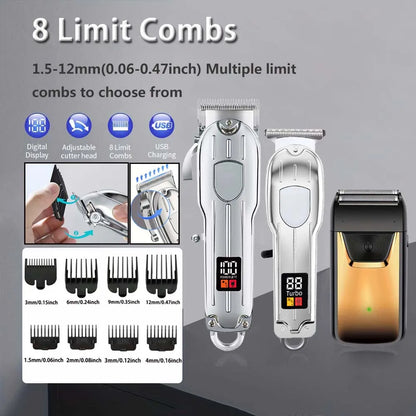 Hair Clippers Set for Men, Cordless Hair Clipper Shaver Beard Trimmer, Hair Cutting Machine for Men, Holiday Gift for Him