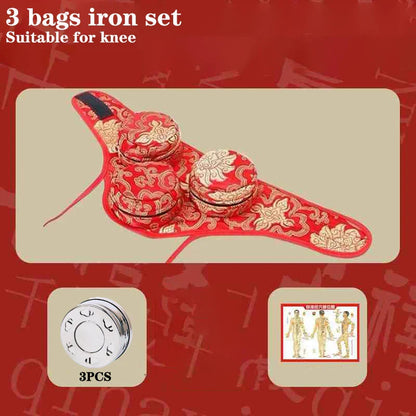 Red Embroidery Moxibustion Bag Moxa Burner Acupuncture Heating Therapy Warm Uterus Chinese medicines Massage Gun Body Massager