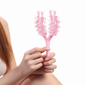 Plastic Handheld Massager Roller Arm Leg Muscle Relaxing Tool Portable Mini Massage Device For Body Health Care Accessories