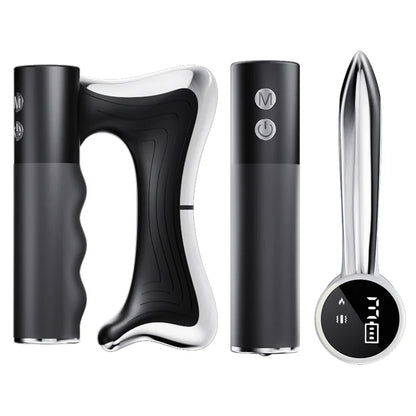 Fitness Muscle Scraping Massager Electric Fascia Knife Vibration Gua Sha Scraper Back Leg Body Relaxation Stainless Steel