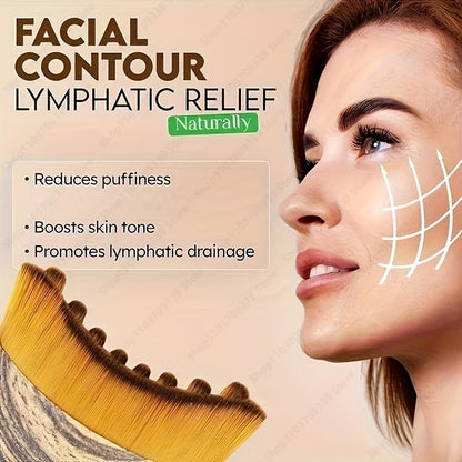 Lymphatic Contour Face Brush,chin &jawline Sculpting,drainage Massager for Face,ergonomically Designed To Fit The Skin Precisely