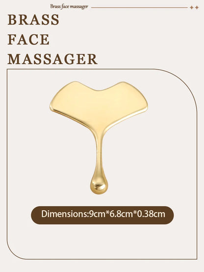 Pure Copper Brass Gua Sha Board Facial Massage Tool Guasha Board for Acupuncture Scraping Massager Tools