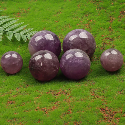45mm Big Amethyst Massage Ball Natural Stone Cryatal Mineral Sphere  Hand Foot Massage Tool  Product Skin Care health Tool