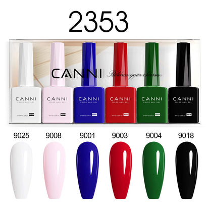 CANNI Nail Gel Polish Set HEMA TPO FREE Jelly Nude Color Rubber Base UV Construction Gel Semi Permanent Soak off UV LED Gel Nail