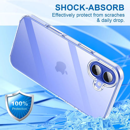 360° Full Body Cover Protection Case iPhone 16 15 14 13 12 mini 11 Pro Xs Max SE 2 3 7 8 plus Clear Hard PC Soft Silicone Shell