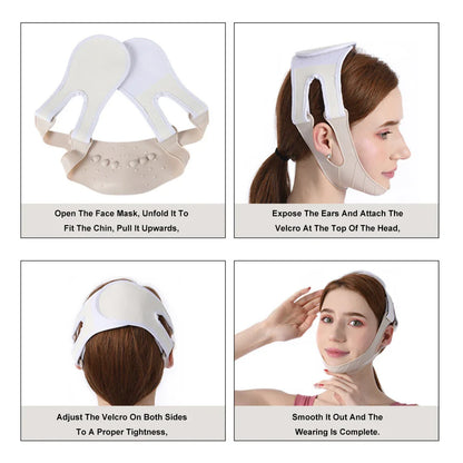 Face Mask Silicone V Lifting V Line Shape Face Lift Up Facial Slimming Bandage Mask Cheek Chin Neck Slimming Thin Belt Skin Care