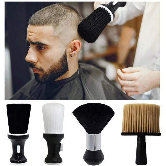 Soft Hair Brush Neck Face Duster Hairdressing Hair Cutting Broken Hair Cleaning Brush for Barber Salon Hairdressing Styling Tool